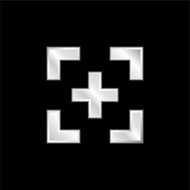 İşaretli gümüş kaplama metalik simge ekle