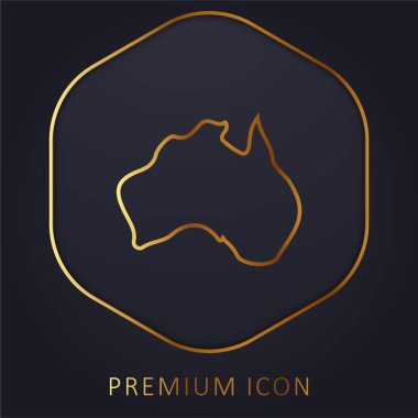 Avusturalya altın çizgi premium logosu veya simgesi