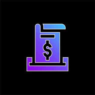 Bill mavi gradyan vektör simgesi