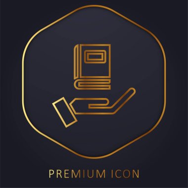 Altın satır premium logosu ya da simgesi