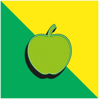 Apple Green ve sarı modern 3d vektör simgesi logosu