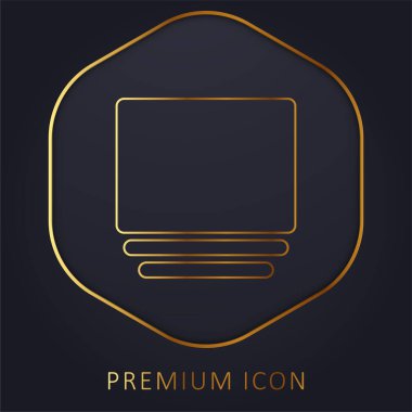 Albüm altın satırı premium logosu veya simgesi