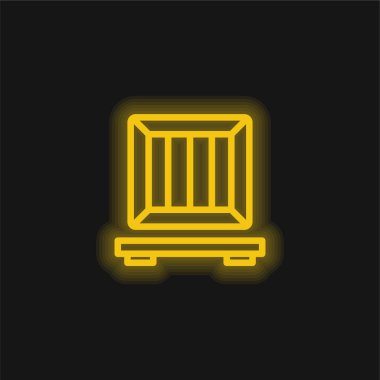 Kutu sarısı parlak neon simgesi