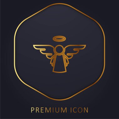 Melek altın çizgisi logosu veya simgesi
