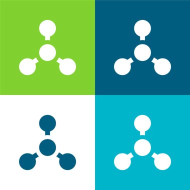 Biyoloji Düz 4 renk en küçük simge kümesi