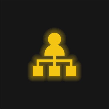 Patron sarı parlak neon simgesi