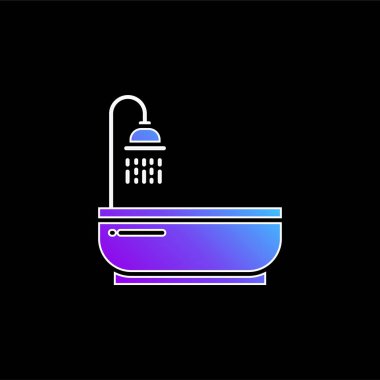 Banyo mavisi gradyan vektör simgesi