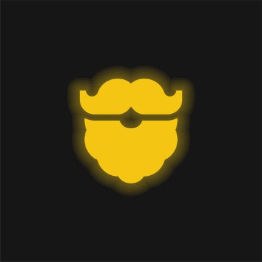 Sakal sarısı parlak neon simgesi