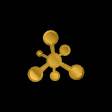Toplar ve Çizgiler Black Shape altın kaplama metalik simge veya logo vektörü
