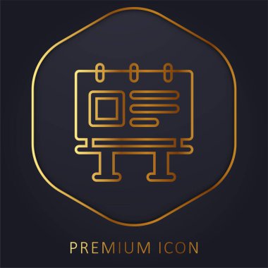 Billboard altın çizgisi prim logosu veya simgesi