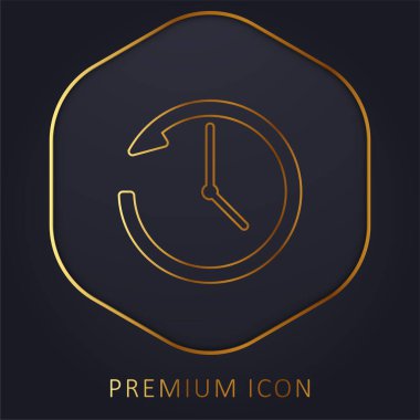 Saat Yönünde Altın Hat prim logosu veya simgesi