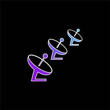 Antenler mavi gradyan vektör simgesi