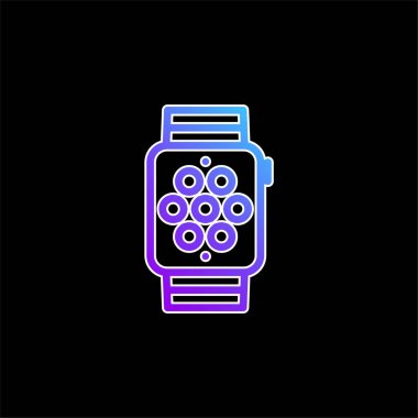 Apple Watch mavi gradyan vektör simgesi