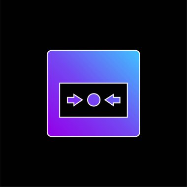 Alarm mavi gradyan vektör simgesi