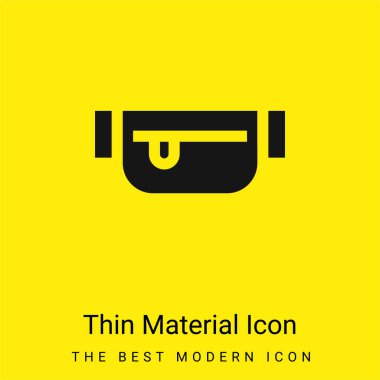Belt Pouch minimal bright yellow material icon clipart