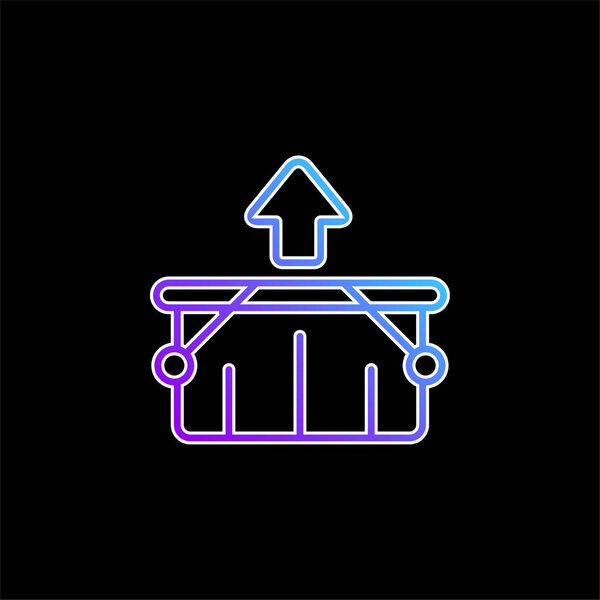 Basket blue gradient vector icon