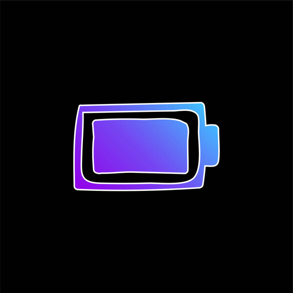 Battery blue gradient vector icon