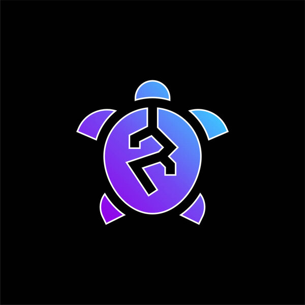 Символ жестокого голубого градиента