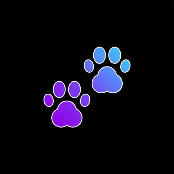 Animal Prints blue gradient vector icon
