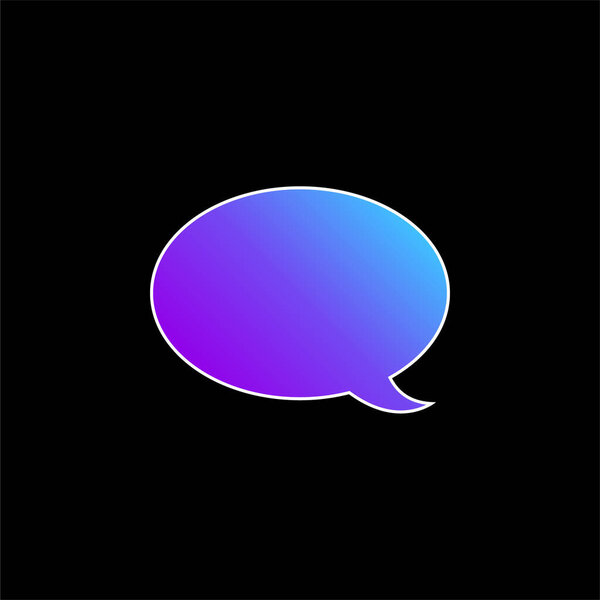 Black Speech Bubble blue gradient vector icon