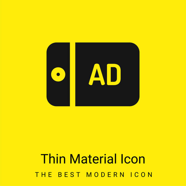 Ad minimal bright yellow material icon