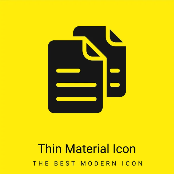 Archivos Mínimo Icono Material Amarillo Brillante — Archivo Imágenes Vectoriales