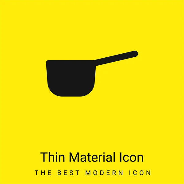 Grande Casserole Minimale Icône Matériau Jaune Vif — Image vectorielle