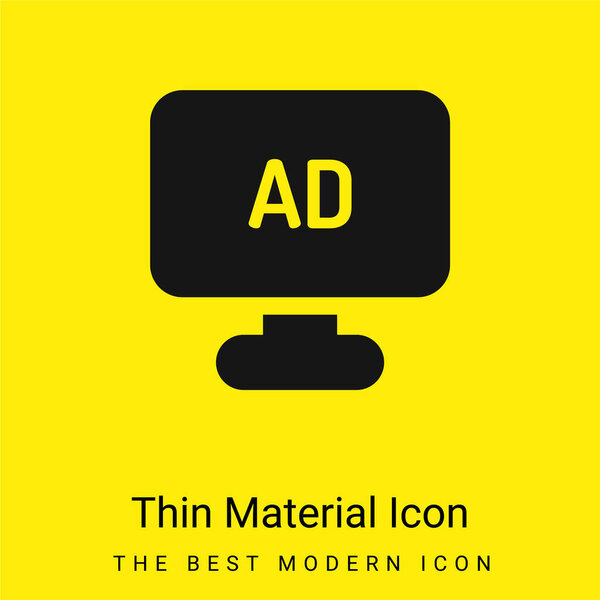Ad minimal bright yellow material icon