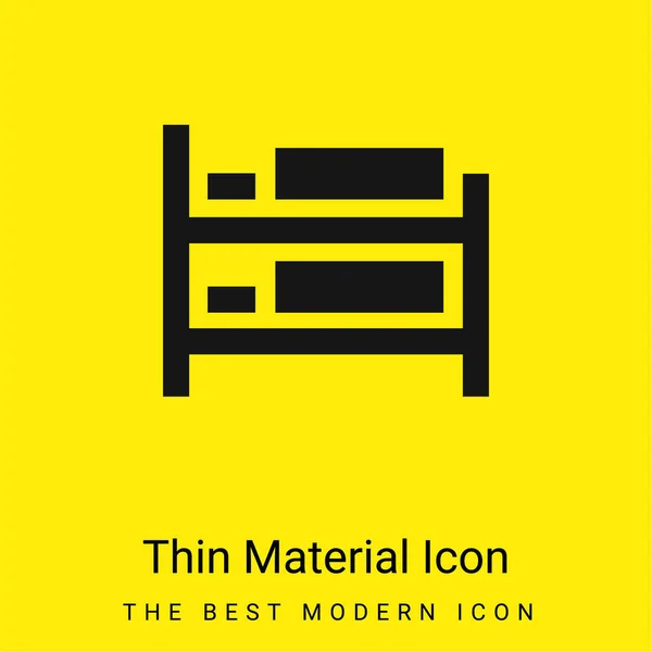 stock vector Berth Bed minimal bright yellow material icon