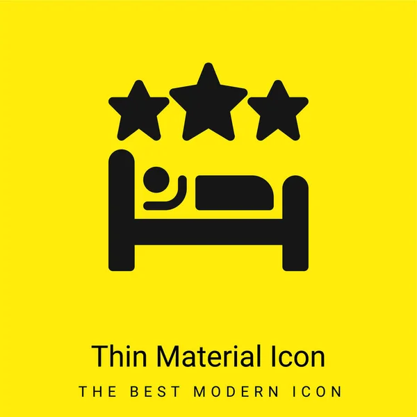 Ліжко Мінімальна Яскраво Жовта Піктограма Матеріалу — стоковий вектор