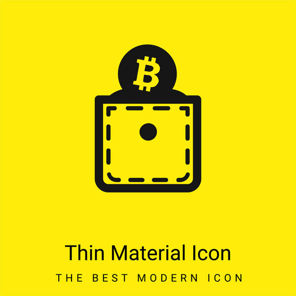 Bitcoin Pocket minimal bright yellow material icon