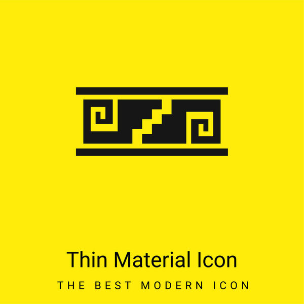 Artisanal Mosaic Of Mexico minimal bright yellow material icon