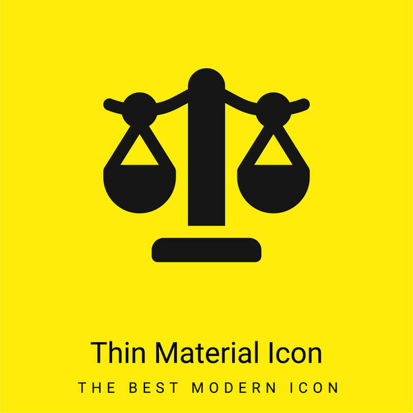 Balance minimal bright yellow material icon