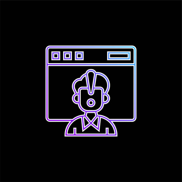 Значок запрещённого голубого градиента