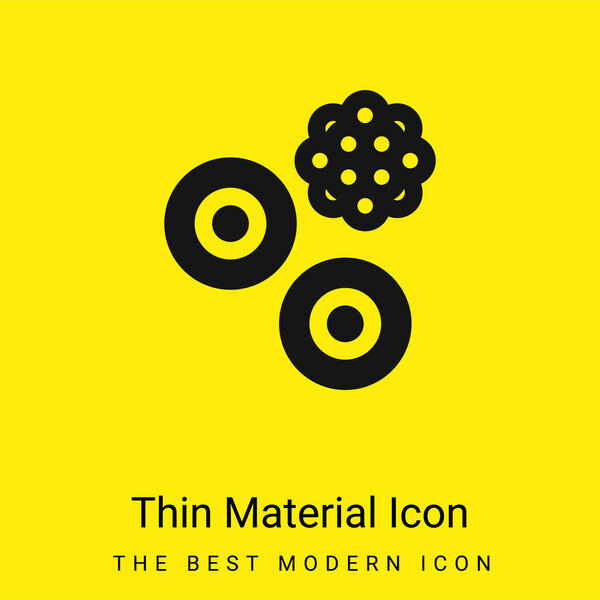 Blood Cells minimal bright yellow material icon