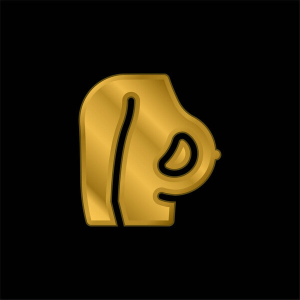 Покрытый грудью металлический значок или вектор логотипа