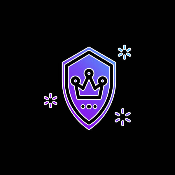 Badge blue gradient vector icon