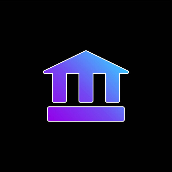 Ancient School blue gradient vector icon