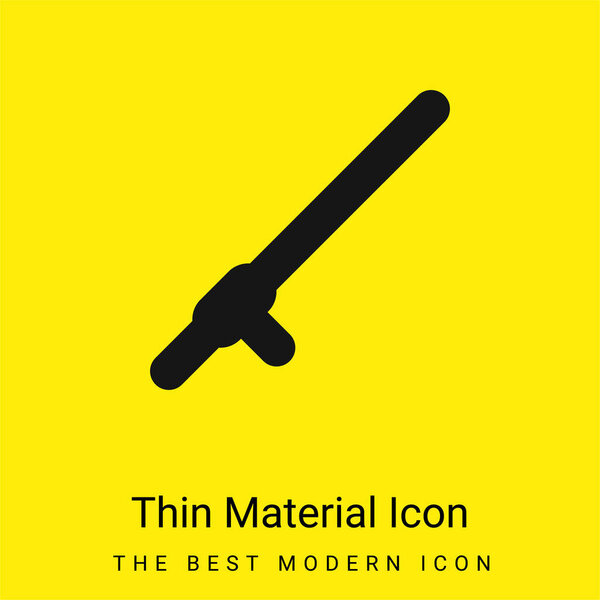 Baton minimal bright yellow material icon