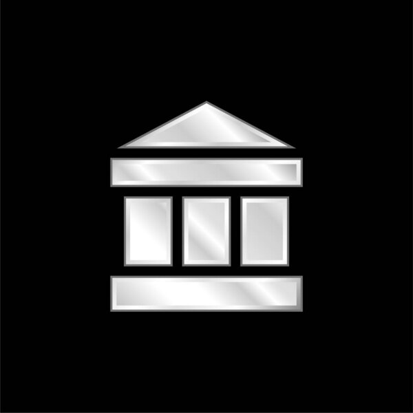 Серебристый металлический значок банка