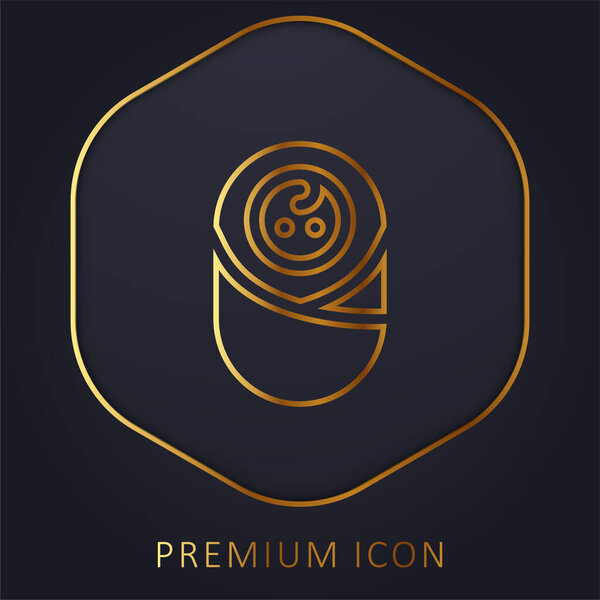 Baby golden line premium logo or icon