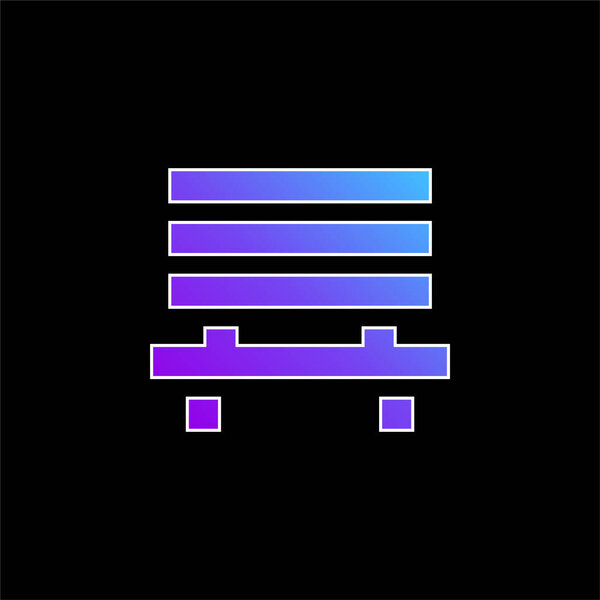 Bench blue gradient vector icon