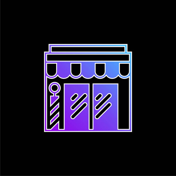 Символ синего градиента парикмахерской