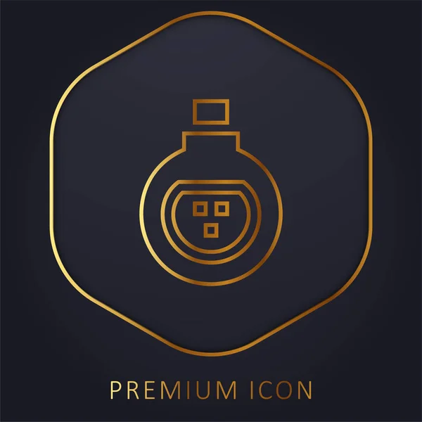 Antidotum Gouden Lijn Premium Logo Pictogram — Stockvector