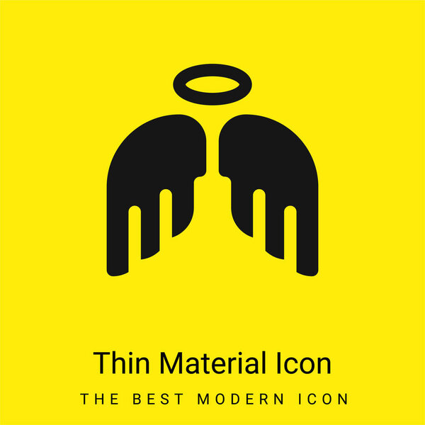 Angel minimal bright yellow material icon