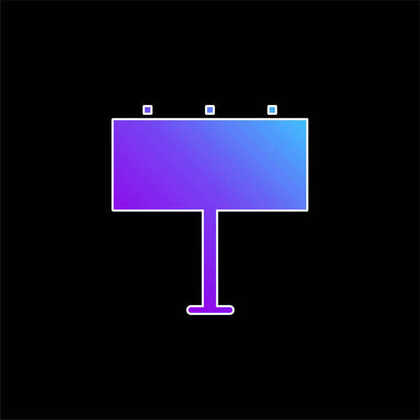 Billboard blue gradient vector icon