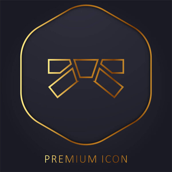Belt golden line premium logo or icon