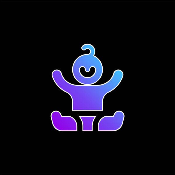 Baby blue gradient vector icon