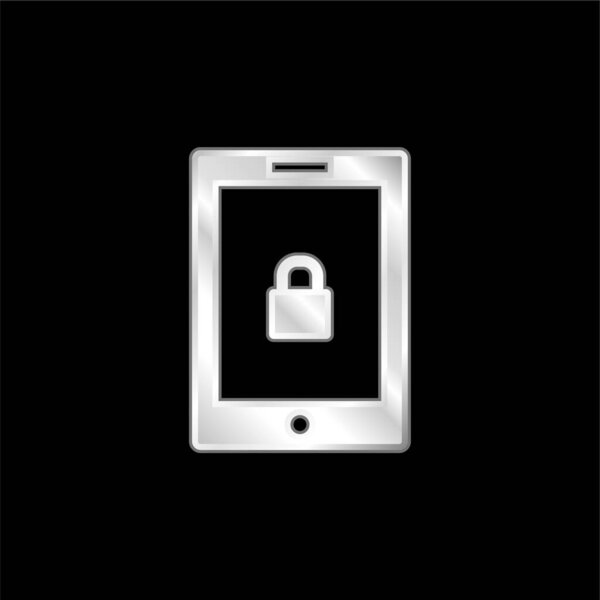 Блокированный серебряный металлический значок