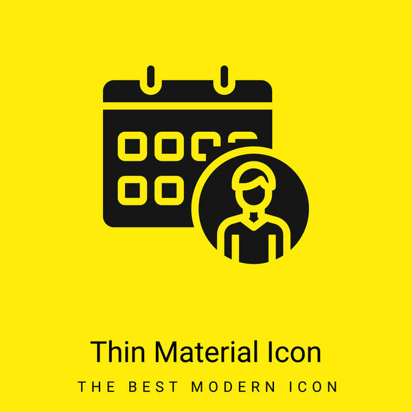 Appointment minimal bright yellow material icon